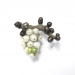 Augustus 2013. Brooch 7 x 6 cm. Faceted pearls, cement, heather cherry wood. Collection V&A Museum.