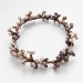 Perles 2012. Necklace Ø 19 cm. Faceted pearls, heather wood, silver. Private collection.