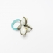 Clover 2015. Ring. Faceted pearls, cement, wood.