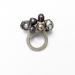 Dark Perles 2015. Ring. Faceted pearls, cement, wood.