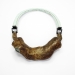 Maximus, 2015. Necklace Ø 19 cm. Raw diamonds, hazelnut wood, cherry wood, silver, paint.