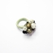 Summer Mix 2015. Ring height 38 mm. Pearls, cement, wood, paint, silver.