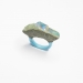 Opal Angle 2014. Ring height 34 mm. Opal, cement, wood, paint, silver.