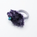 A Little Blue Beatle in a Flower, 2016. Ring height 40 mm. Amethyst, opal, wood, paint, cement, composite (ebony powder).
