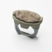 Bridge, 2016. Ring height 30 mm. Agate, wood, paint, cement.