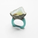 Printemps, 2016. Ring height 37 mm. Opal, reconstructed stone, cement.