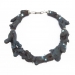 Jungle Night 2014. Necklace Ø 20 cm. Laurel wood, moonstone, quartz, silver, paint.