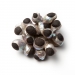 Kutu 2013. Brooch width 8 cm. Pearls, ebony, cement.