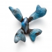 Morphy 2013. Brooch height 9 cm. Apple wood, paint, ebony, labradorite.