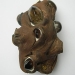 Smokey 2006. Brooch (front) height 8,5 cm. Silver, wood, smoky quartz, paint. Private collection.