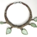 Untitled 2004. Necklace Ø 21 cm. Wood, silver, textile, fluorite. Private collection.